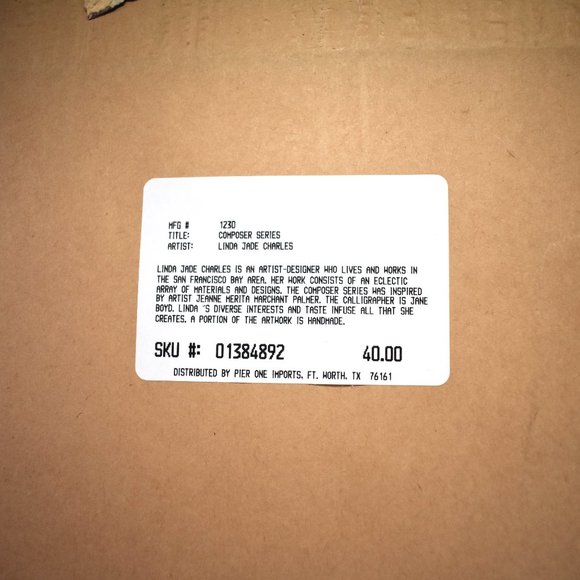 Framed Classical Music Art: WA Mozart, 17"x14" by Linda Charles Composer Series - Picture 7 of 7